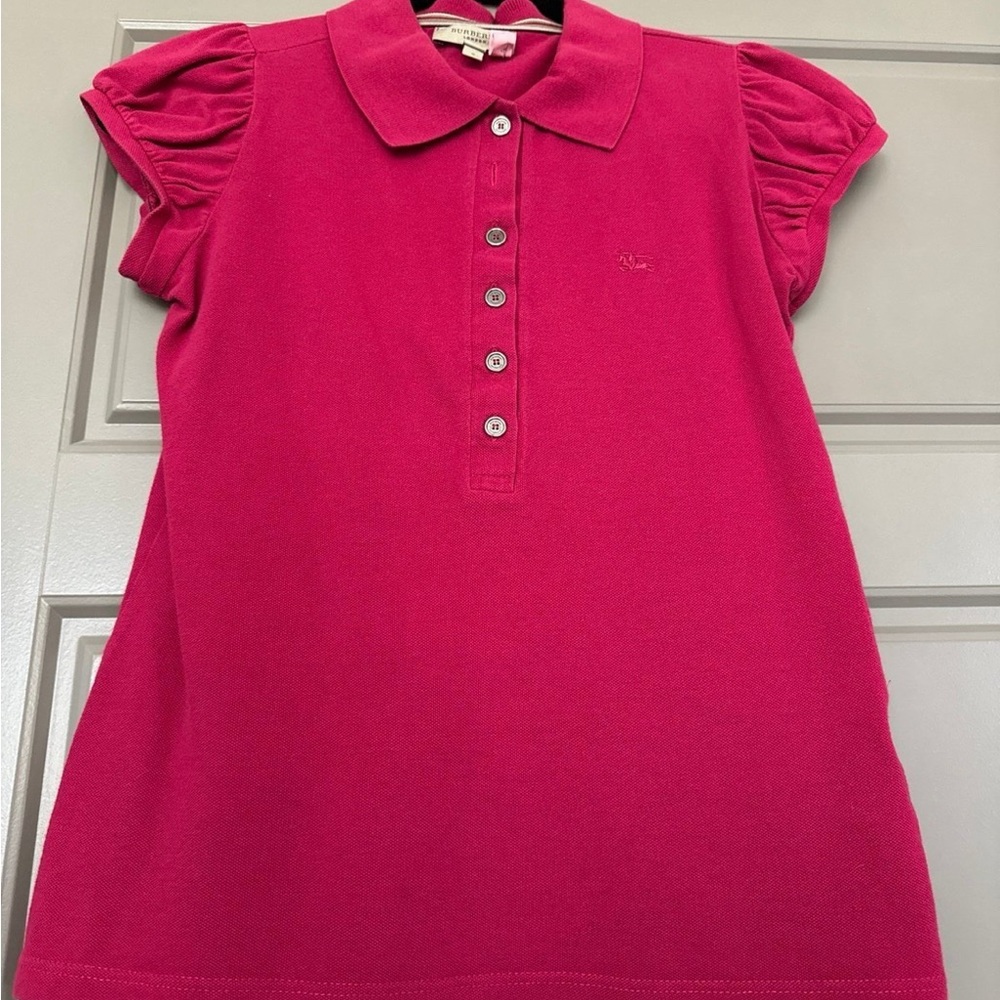 Burberry Pink Polo with Puff Sleeves